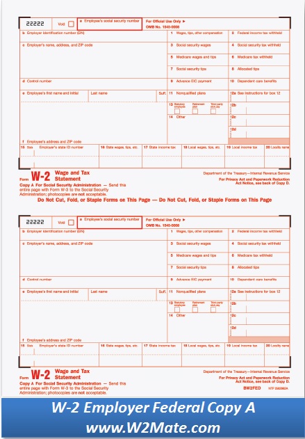 W2 Forms: Blank, Printable & Laser W2's